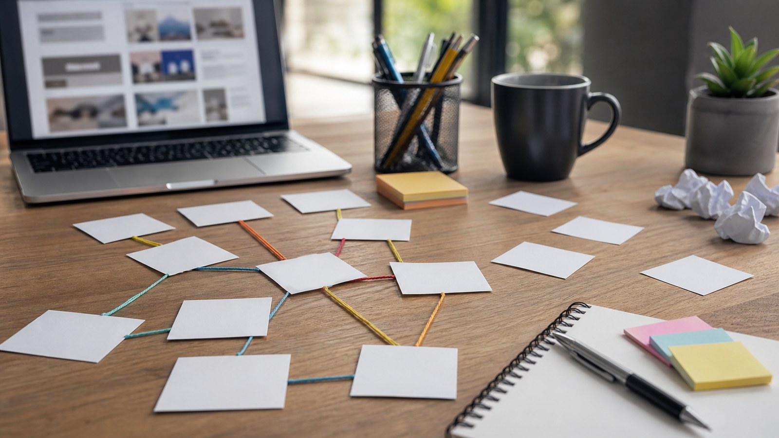 Professional WordPress publishing workspace representing topic clusters Mistakes That Hurt WordPress Growth