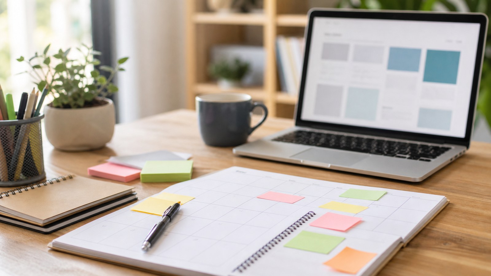 Professional WordPress publishing workspace representing A Practical Guide to content calendars for WordPress Beginners