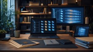 Professional WordPress workspace representing WordPress file structure