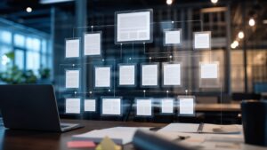 Professional WordPress workspace representing template hierarchy