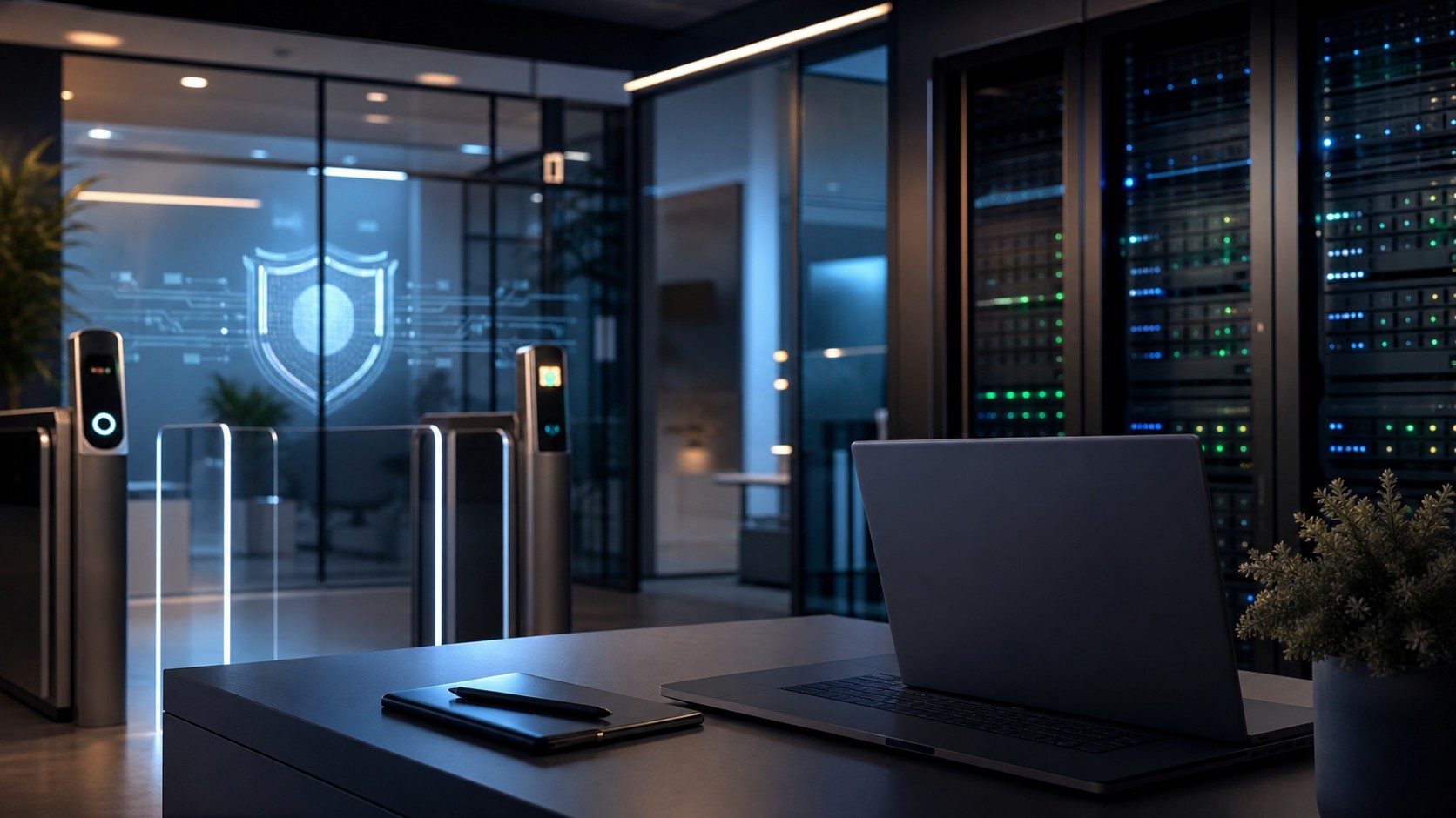 Professional WordPress workspace representing login security